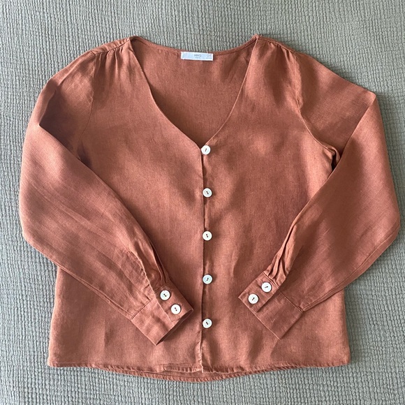 Mango Linen Top - Picture 4 of 7